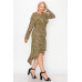 Cheetah Print Dress Featuring A Round Neck
