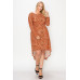 Cheetah Print Dress Featuring A Round Neck
