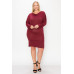 Draped Neck Long Sleeve Dress