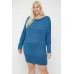 Draped Neck Long Sleeve Dress