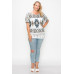 Geometric-tribal Sublimation Print Top
