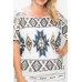 Geometric-tribal Sublimation Print Top