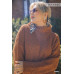 High Cowl Neck Bouclé Long Sleeve Sweater Dress
