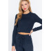 Long Slv Crew Neck Sweater Top