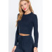 Long Slv Crew Neck Sweater Top