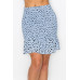 Smocking Ruffled Printed Top & Skirts Set