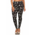Plus Size Print, Full Length Leggings In A Fitted Style With A Banded High Waist