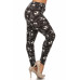 Plus Size Print, Full Length Leggings In A Fitted Style With A Banded High Waist