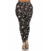 Plus Size Print, Full Length Leggings In A Fitted Style With A Banded High Waist