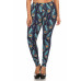 Plus Size Print, Full Length Leggings In A Slim Fitting Style With A Banded High Waist