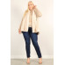 Plus Size Faux Fur Vest Jacket With Open Front, Hi-lo Hem, And Pockets