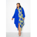 Print Drapy Shirt Maxi Dress