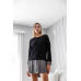Knit Combo Long Sleeve Sweater Dress