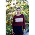 Burgundy Colorblock Long Sleeve Crop Top