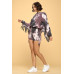 Casual Tie Die Print Top And Shorts Set