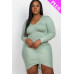 Plus Size Drawstring Ruched Front