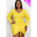 Plus Size Drawstring Ruched Front