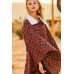 Mock Neck With Zipper Contrast Inside Front Pocket Plaid Poncho