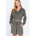 Elasticized Hem Terry Towelling Top