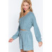Elasticized Hem Terry Towelling Top