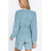 Elasticized Hem Terry Towelling Top