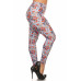 Plus Size Star Print, Full Length Leggings In A Slim Fitting Style With A Banded High Waist
