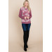 Floral Printed Contrast Hoodie With Relaxed Fit And Cuff Detail