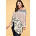 Multi Print Oversized V-neckline