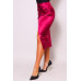 Sexy Gathered Front Crossover Midi Skirt