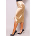 Sexy Gathered Front Crossover Midi Skirt