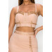 Studded Stone Cami Top & Slit Mini Skirts Set