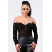 Leopard Print Off Shoulder Bodysuit