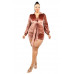 Plus Velvet Bishop Sleeve Mini Dress