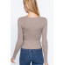 Shirring Sweatheart Neck Sweater