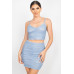Shirred Cami Top & Mini Skirts Set
