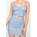 Shirred Cami Top & Mini Skirts Set