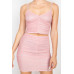 Shirred Cami Top & Mini Skirts Set