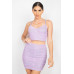 Shirred Cami Top & Mini Skirts Set