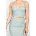 Shirred Cami Top & Mini Skirts Set