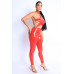 Star Point Sheer Mesh Mix Jumpsuit