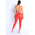 Star Point Sheer Mesh Mix Jumpsuit