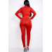 Solid Heavy Rayon Spandex Collared Tie Front Top And Ruched Pants Two Piece Set