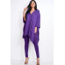 Solid Heavy Rayon Spandex Cape Top And And Leggings 2 Piece Set