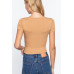 Short Slv Crew Neck Rib Crop Top