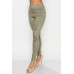 Embossed Snake Print Top And Leggings Set