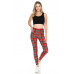 5-inch Long Yoga Style Banded Lined Tie Dye Printed Knit Legging With High Waist