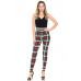 Multi Printed, High Waisted, Leggings With An Elasticized Waist Band