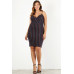 Plus Size Rainbow Striped Sleeveless Short Dress