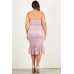 Plus Size Lace, Strapless Bodycon Midi Dress