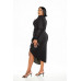 Asymmetrical Sweater Dress With Waterfall Ruffle